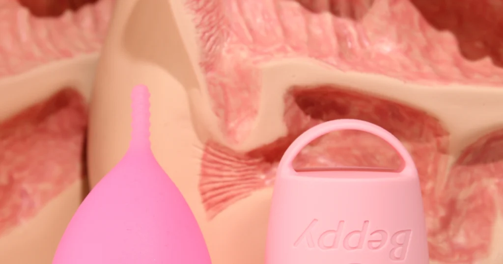 Header - Bamboozy menstruatiecup vs. de populaire Beppy footer menstruatiecup